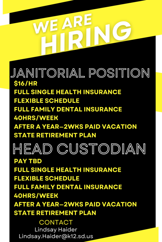 Open Positions WolseyWessington School District